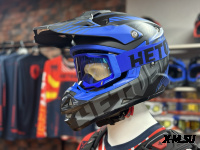 Шлем кроссовый HETOSHI OF836 EXOSS CROSS PRO MX289 цв.Черно-синий Матовый р.XXL