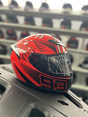 Шлем интеграл HETOSHI XD1-95 цв. Красный  глянцевый  р. XL