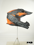 Шлем кроссовый HETOSHI OF836 EXOSS CROSS PRO MX289 цв.Черно-серо-оранжевый Матовый р.XS