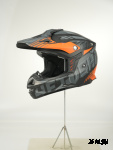 Шлем кроссовый HETOSHI OF836 EXOSS CROSS PRO MX289 цв.Черно-серо-оранжевый Матовый р.L