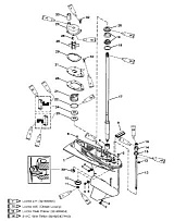 Корпус редуктора (приводной вал)(50/55/60) (Часть 1) 2-Х ТАКТНОГО ПЛМ MERCURY 55 Серийный номер от 0G290585 до 0G589999