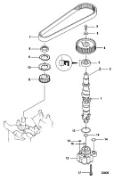 Коленвал и масляный насос 4-Х ТАКТНОГО ПЛМ MERCURY 20 Серийный номер от 0R235168 и выше