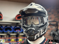 Шлем кроссовый HETOSHI OF836 EXOSS CROSS PRO MX289 цв.Серый с черными вставками Матовый р.S