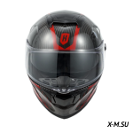Шлем интеграл карбоновый HETOSHI FF936S CARBON RED WHITE р.XL