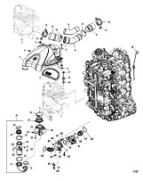 Индукционные компоненты 4-Х ТАКТНОГО ПЛМ MERCURY 135 Серийный номер от 0P419487 до 0P464487