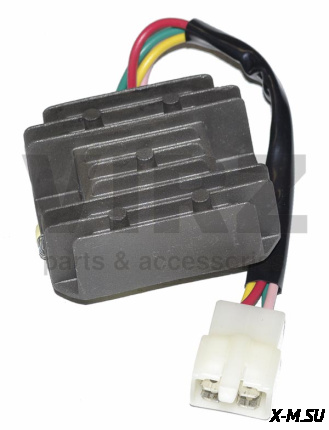 Реле-регулятор напряжения 12V (1фиш.; конт: 2-2) (разъем с фиксатором)