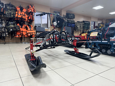 Лыжный модуль IKUDZO (усилен, пласт.лыжи, с подогревом ручек) черно красный