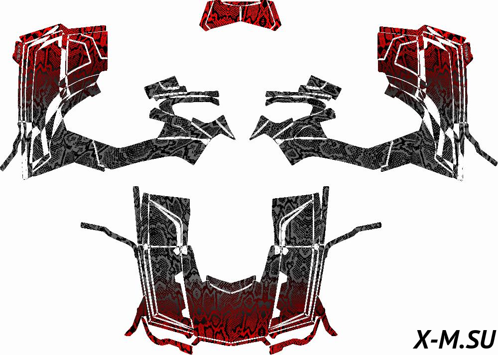 Наклейки №8 на Квадроцикл (комплект наклеек) AODES ANACONDA