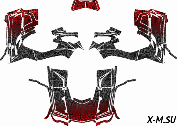 Наклейки №8 на Квадроцикл (комплект наклеек) AODES ANACONDA