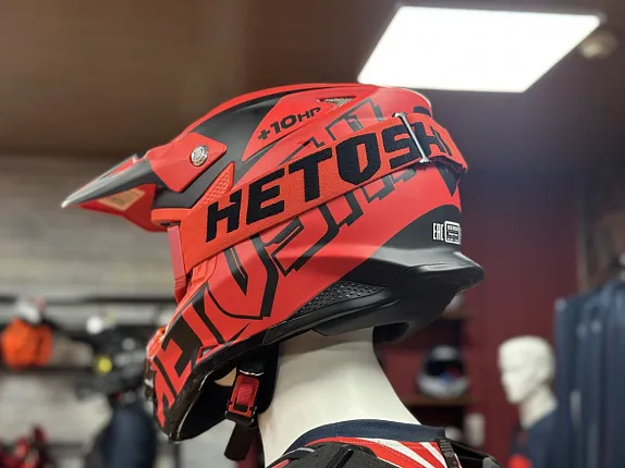 Шлем кроссовый HETOSHI OF836 EXOSS CROSS PRO MX289 цв.Красный с черными вставками Матовый р.S